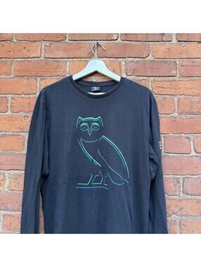 ovo octobers very own liquid owl long sleeve t shirt L